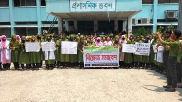 যশোরে ডিপ্লোমা নার্সদের কর্মবিরতি দিয়ে বিক্ষোভ