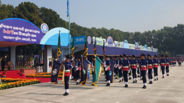 সারদায় কনস্টেবলদের স্থগিত হওয়া সমাপনী কুচকাওয়াজ অনুষ্ঠিত